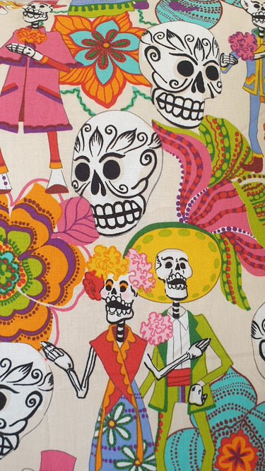 Dia de los Muertos Fiesta Handmade Cushion Cover