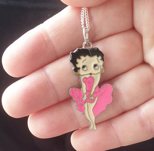 Betty Boop Enamel Necklace