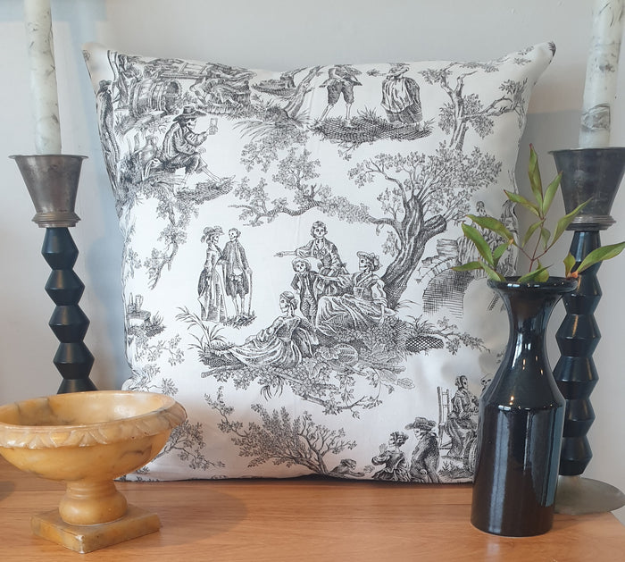 Lord & Lady Skullington (Black) Handmade Cushion Cover