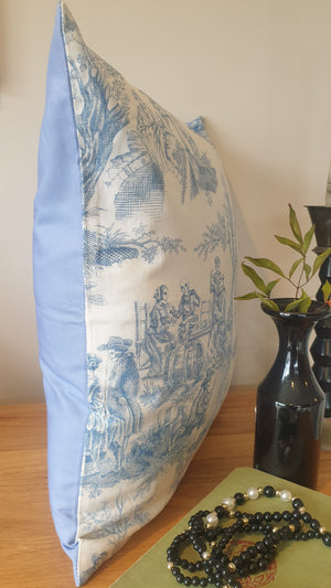 Lord & Lady Skullington (Blue) Handmade Cushion Cover