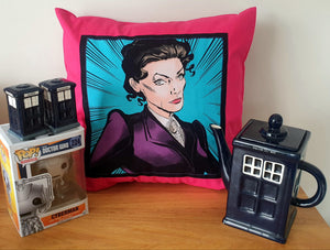 Missy (Doctor Who) Cushion Cover - Planet Retro Original