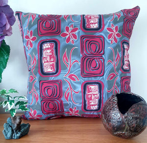 Tropical Tiki Mask - Handmade Cushion Cover