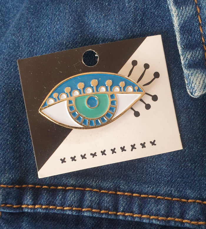 Eye Danica Studio Enamelled Brooch / Pin