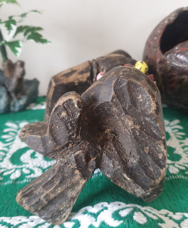 Vintage Carved Wooden Thinking Man (African?)