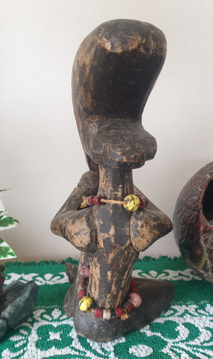 Vintage Carved Wooden Thinking Man (African?)