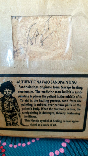 Vintage Navajo Sand Painting Art (Signed)