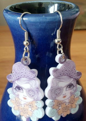 Pirate Girl Acrylic Earrings