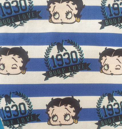 Fabric - Betty Boop Blue Stripe 1.8m