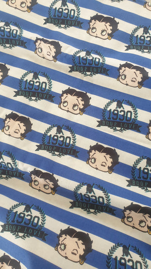 Fabric - Betty Boop Blue Stripe 1.8m