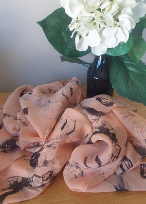 Marilyn Monroe Peach Pink Scarf