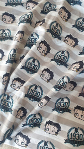 SALE Fabric - Betty Boop Sand Stripe