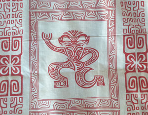 Vintage Polynesia Red & White Cotton 2.4m