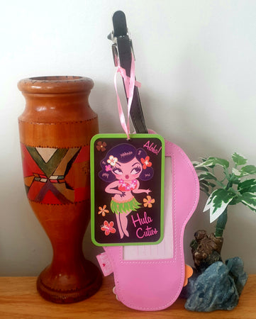 Aloha Hula Dame Luggage Tag