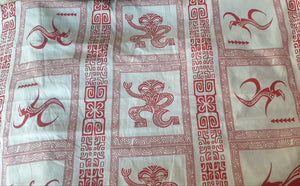 Vintage Polynesia Red & White Cotton 2.4m