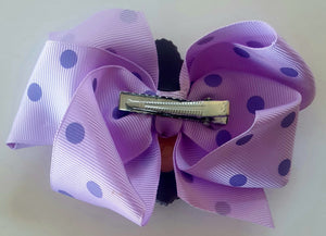 Brown Rabbit in Lavender - Bow Hair Clip