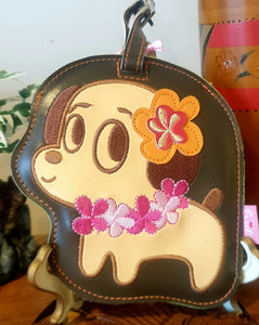 Hula Puppy Luggage Tag