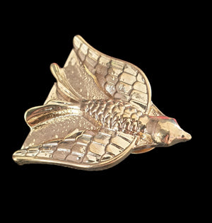 Pair of Birds - Collar Tip Brooches (Gold or Silver)