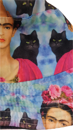 Frida Kahlo & Cats Reversible Bucket Hat