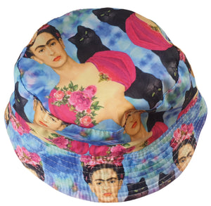 Frida Kahlo & Cats Reversible Bucket Hat