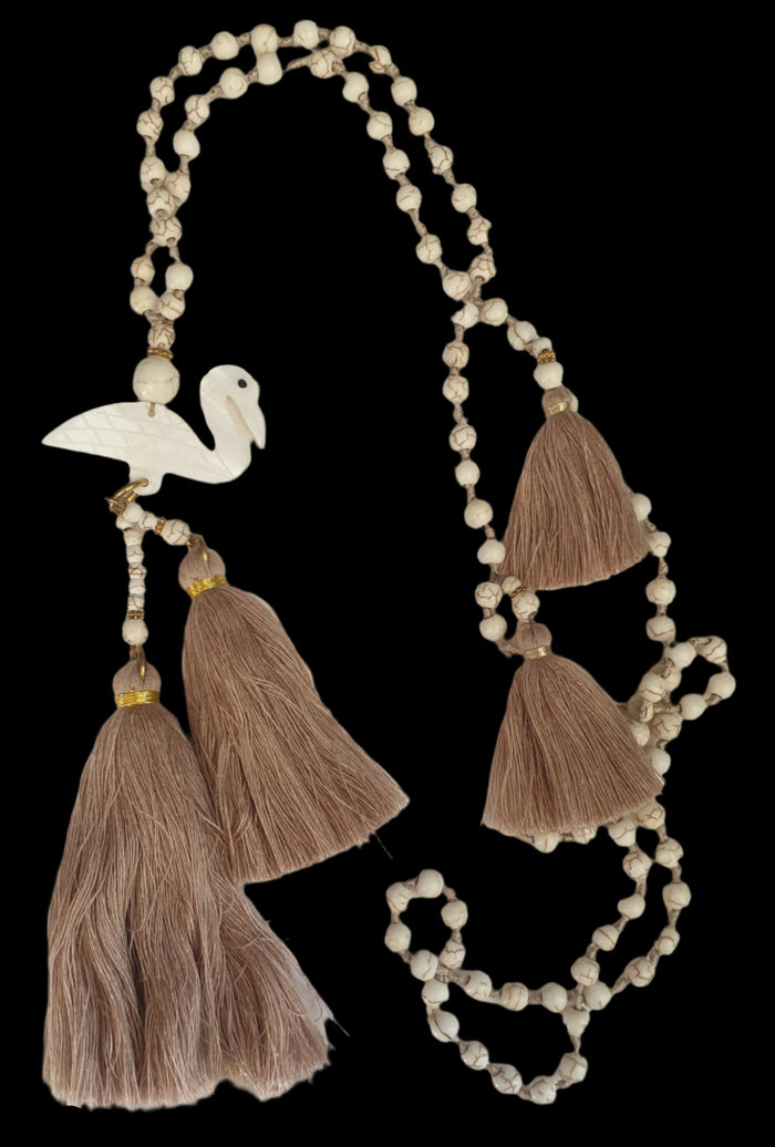 Long Bird Tassel Necklace