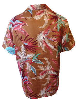 Mens Brown Rarotongan Shirt (XL)