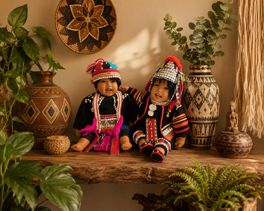 Vintage Carlos Götz Akha Dolls Pair (1991)