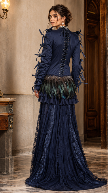 Wearable Art Costume Dress – Detachable Feather Details