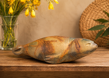 Peter Johnson NZ Pottery Seal – Raku Studio Piece (2018)