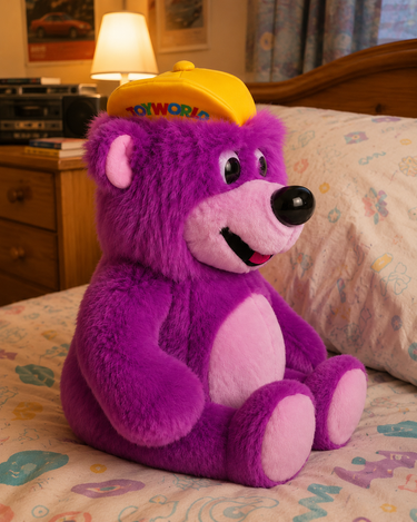 Vintage Toyworld Promotional Purple Bear (1980s–1990s)