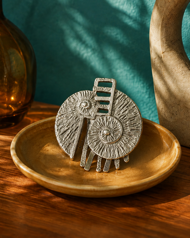 Vintage Brutalist Modernist Pendant