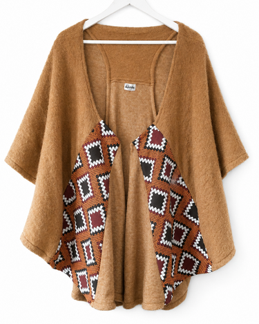 Planet Retro Original Mohair Wool Blend Throw Cape (OSFM)