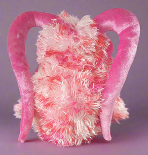 BK Beanie Kids Bear - Pouty the Pink Monster Bear New Vintage Toys Planet Retro NZ 2