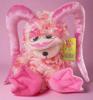 BK Beanie Kids Bear - Pouty the Pink Monster Bear New Vintage Toys Planet Retro NZ 4