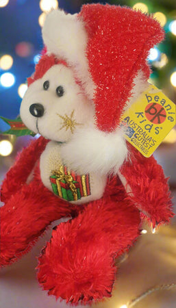 BK Beanie Kids Bear - Prezzie the Bear Christmas (2004) New Vintage Toys Planet Retro NZ 2