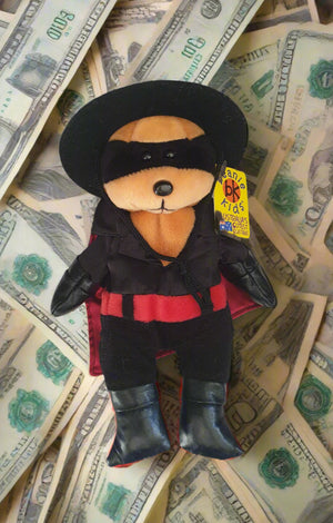 BK Beanie Kids Bear - Shadow El Bandito Bear (2005) vintage toys collectables nz planet retro 2
