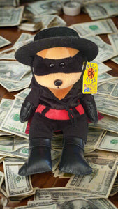BK Beanie Kids Bear - Shadow El Bandito Bear (2005) vintage toys collectables nz planet retro