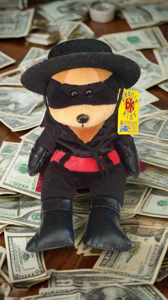 BK Beanie Kids Bear - Shadow El Bandito Bear (2005)