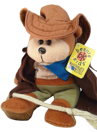 BK Beanie Kids Bear - Shannon the Stockman Bear New Vintage Toys Collectables Planet Retro NZ
