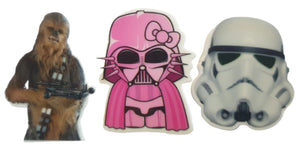 Brooch Trio Set Star Wars (Chewbacca/Trooper/Darth Kitty)