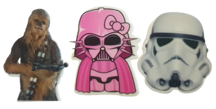 Brooch Trio Set Star Wars (Chewbacca/Trooper/Darth Kitty)