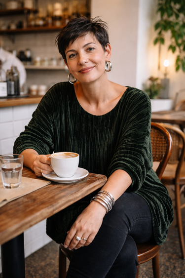 Oprah Tunic Top by Planet Retro - Green Velvet (One Size)