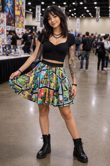 TMNT Circle Skirt by Planet Retro (Sm, Med & Lge)