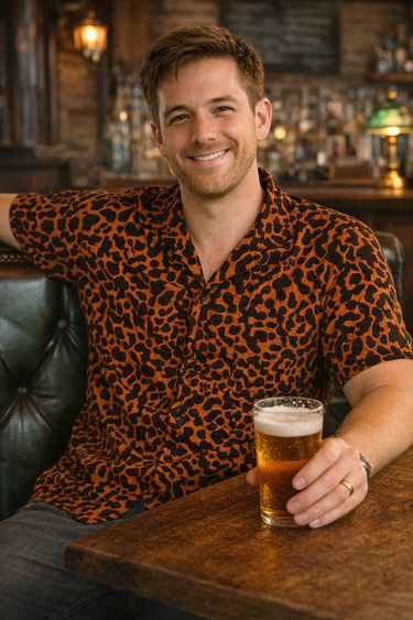 I Love Ugly Men's Leopard Shirt (Small)
