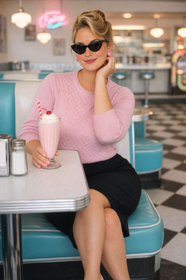 Knit Sweater – Baby Pink (Sm)