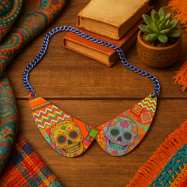 Sugar Skull Collar Necklace