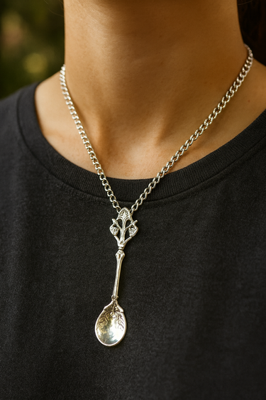 Tiny Victorian Spoon Necklace