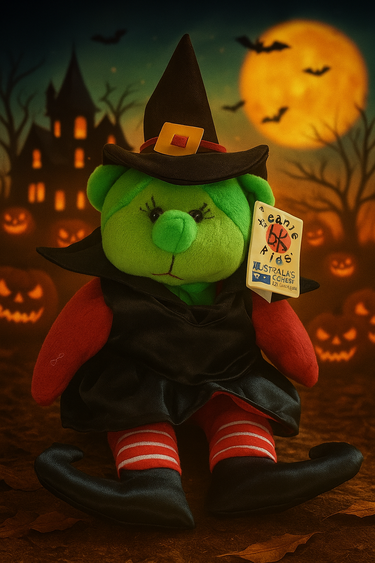 BK Beanie Kids Bear - Cackle the Witch Bear (2002)