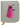 Light gray wallet with pink dalek design on a white background