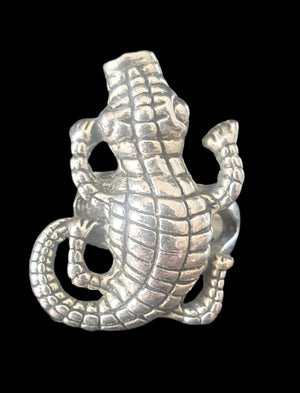 Crocodile Metal Unisex Ring New Vintage Jewelry NZ Planet Retro NZ