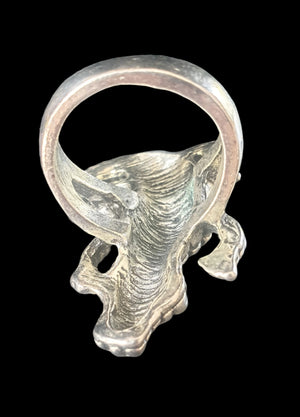 Crocodile Metal Unisex Ring New Vintage Jewelry NZ Planet Retro NZ 8